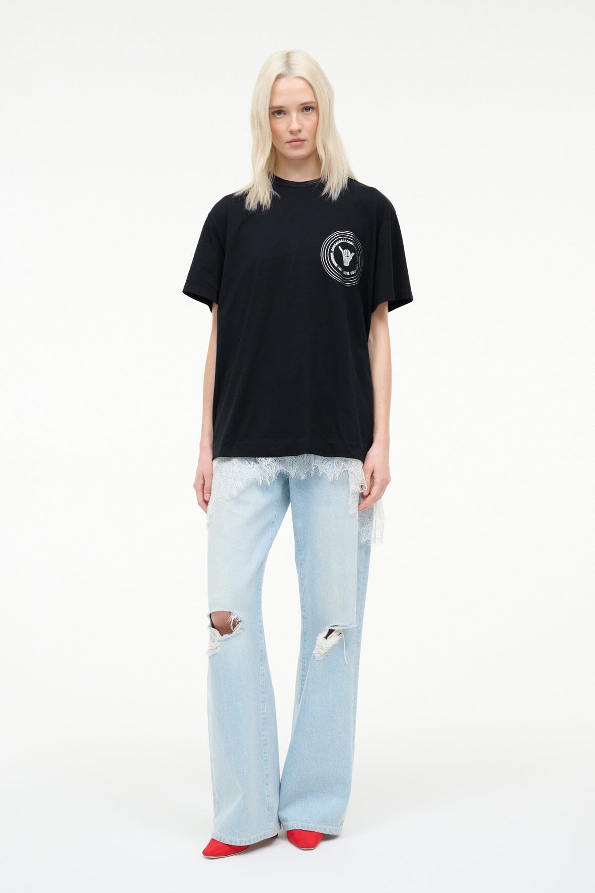 NEWPORT OVERSIZED TEE | GOOD VIBES