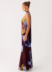 Under The Pagoda Maxi Dress - Dark Floral