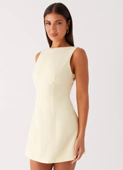 Lulita Mini Dress - Buttercream Yellow