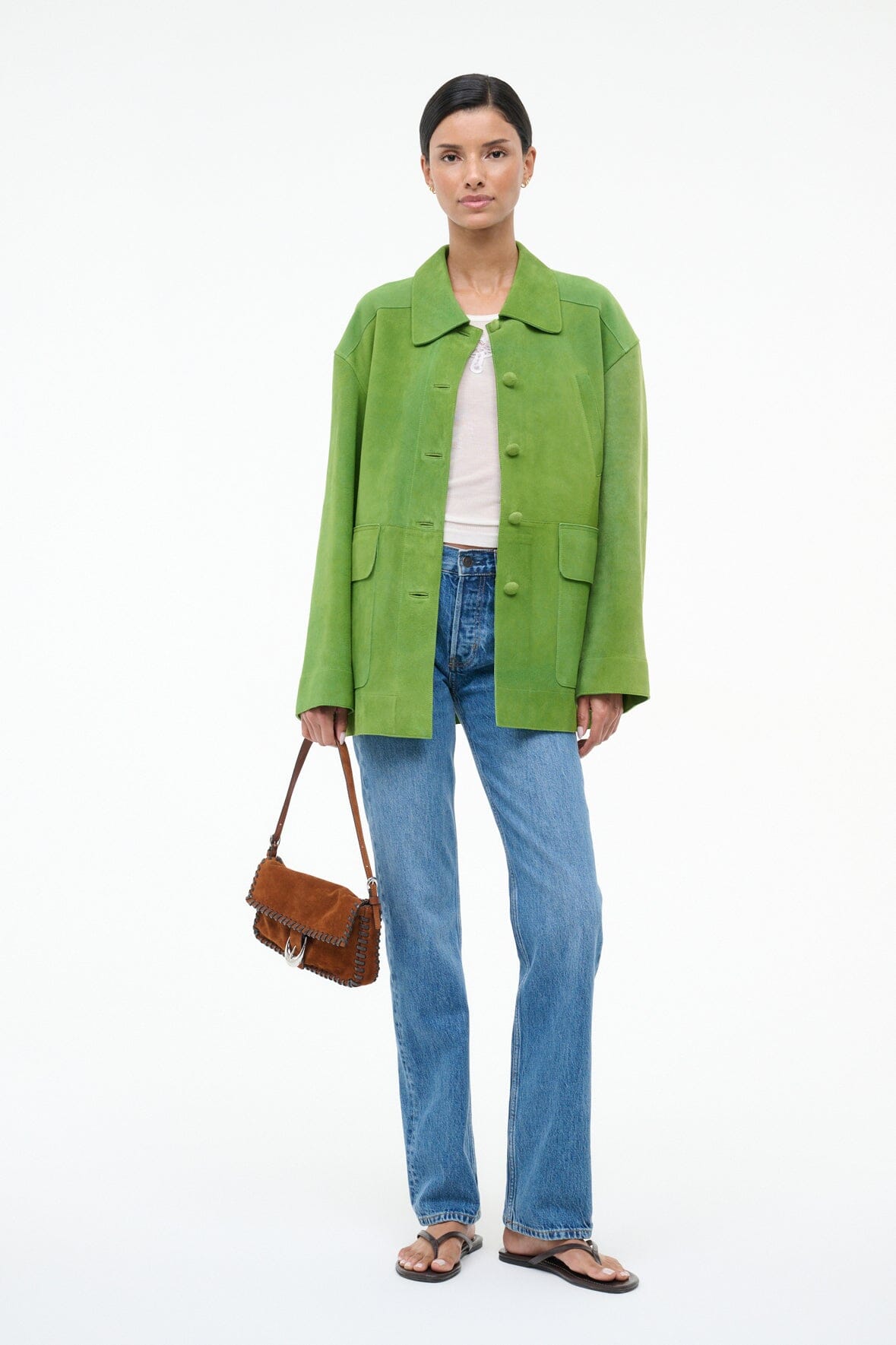 ROXANNE SUEDE JACKET | LEAF SUEDE